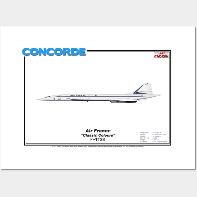 Concorde - Air France "Classic" (Art Print) Wall Art by TheArtofFlying